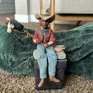 Cowboy Figurine with Hobby Horse